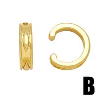 1 Pair Hip-hop Retro Geometric Plating Copper 18k Gold Plated Ear Cuffs main image 4