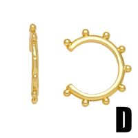 1 Pair Hip-hop Retro Geometric Plating Copper 18k Gold Plated Ear Cuffs sku image 4