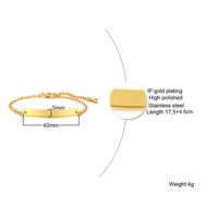 IG Style Simple Style Rectangle 304 Stainless Steel 18K Gold Plated Bracelets In Bulk sku image 6