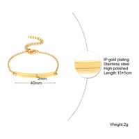 IG Style Simple Style Rectangle 304 Stainless Steel 18K Gold Plated Bracelets In Bulk sku image 4