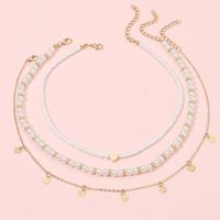 Süß Süss Herzform Künstliche Perle Legierung Perlen Mädchen Halskette sku image 1