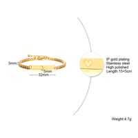 Estilo IG Estilo Simple Rectángulo Acero Inoxidable 304 Chapados en oro de 18k Pulsera Al Mayoreo sku image 2