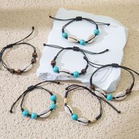 Hawaiian Bohemian Tropical Geometric Turquoise Rope Shell Wholesale Bracelets main image 1