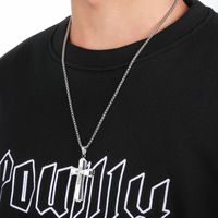 Hip-hop Cross Stainless Steel Pendant Necklace main image 6