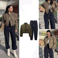 Women's Casual Solid Color Pocket Button Single Breasted Coat Jacket main image 1