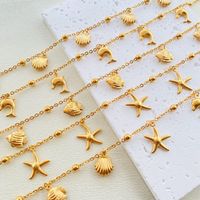 Classic Style Starfish Dolphin Stainless Steel Plating 18k Gold Plated Women's Anklet main image 1