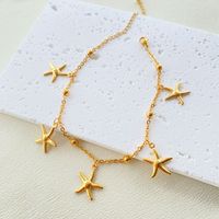 Classic Style Starfish Dolphin Stainless Steel Plating 18k Gold Plated Women's Anklet main image 2