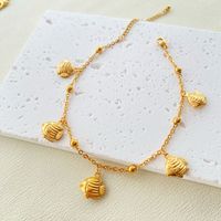 Classic Style Starfish Dolphin Stainless Steel Plating 18k Gold Plated Women's Anklet sku image 2