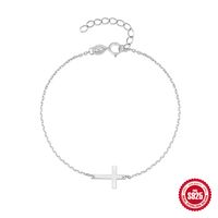 Simple Style Cross Sterling Silver Plating Bracelets main image 4
