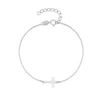 Simple Style Cross Sterling Silver Plating Bracelets main image 2
