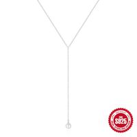 Simple Style Solid Color Sterling Silver Plating Pendant Necklace sku image 2