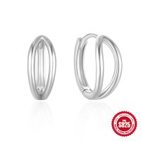 1 Pair Lady Geometric Plating Sterling Silver Earrings sku image 2