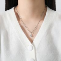 Classic Style Geometric Copper Artificial Gemstones Pendant Necklace In Bulk main image 5