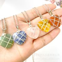 Retro Lady Heart Shape Crystal Agate Knitting Charms main image 3