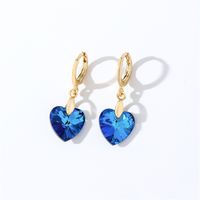 1 Pair Casual Streetwear Geometric Heart Shape Flower Plating 304 Stainless Steel Copper Zircon K Gold Plated Drop Earrings sku image 29