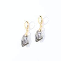 1 Pair Casual Streetwear Geometric Heart Shape Flower Plating 304 Stainless Steel Copper Zircon K Gold Plated Drop Earrings sku image 11