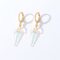 1 Paire Décontractée Vêtement De Rue Géométrique Forme De Cœur Fleur Placage Acier Inoxydable 304 Le Cuivre Zircon Plaqué Or K Boucles D'oreilles sku image 20