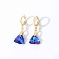 1 Paire Décontractée Vêtement De Rue Géométrique Forme De Cœur Fleur Placage Acier Inoxydable 304 Le Cuivre Zircon Plaqué Or K Boucles D'oreilles sku image 21