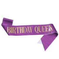 Birthday Letter Glitter Cloth Party Costume Props 1 Piece sku image 32