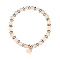 Casual Cute Simple Style Round Stainless Steel Rose Gold Plated Bracelets In Bulk main image 5