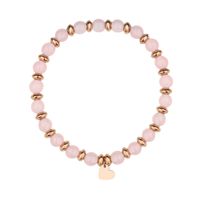 Casual Cute Simple Style Round Stainless Steel Rose Gold Plated Bracelets In Bulk main image 4