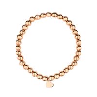 Casual Cute Simple Style Round Stainless Steel Rose Gold Plated Bracelets In Bulk main image 2