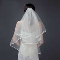 Wedding Bridal Solid Color Gauze Birdcage Veils sku image 1
