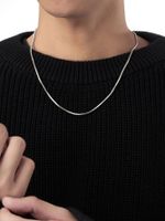 Hip-hop Retro Solid Color Stainless Steel Unisex Necklace sku image 8