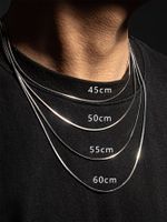 Hip-hop Retro Solid Color Stainless Steel Unisex Necklace sku image 7