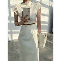 Simple Style Solid Color Maxi Dresses Polyester Hollow Out Regular Dress Midi Dress Dresses main image 3