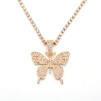 Casual Butterfly Alloy Plating Inlay Artificial Gemstones Women's Necklace sku image 4