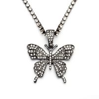 Casual Butterfly Alloy Plating Inlay Artificial Gemstones Women's Necklace sku image 6