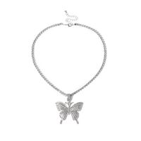 Casual Butterfly Alloy Plating Inlay Artificial Gemstones Women's Necklace main image 3