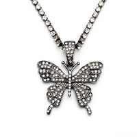 Casual Butterfly Alloy Plating Inlay Artificial Gemstones Women's Necklace main image 4