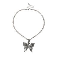Casual Butterfly Alloy Plating Inlay Artificial Gemstones Women's Necklace main image 2