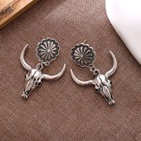 1 Pair Classic Style Cattle Alloy Drop Earrings sku image 1