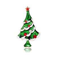 Cute Christmas Tree Alloy Inlay Rhinestones Unisex Brooches sku image 2