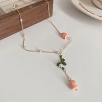 Sweet Korean Style Flower Alloy Pendant Necklace main image 5