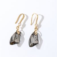 1 Pair Casual Elegant Modern Style Geometric Heart Shape Flower Copper Zircon Gold Plated Drop Earrings sku image 19