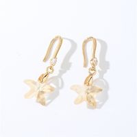 1 Pair Casual Elegant Modern Style Geometric Heart Shape Flower Copper Zircon Gold Plated Drop Earrings sku image 24