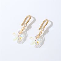 1 Pair Casual Elegant Modern Style Geometric Heart Shape Flower Copper Zircon Gold Plated Drop Earrings sku image 25