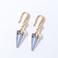 1 Pair Casual Elegant Modern Style Geometric Heart Shape Flower Copper Zircon Gold Plated Drop Earrings sku image 32