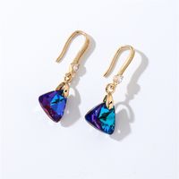 1 Pair Casual Elegant Modern Style Geometric Heart Shape Flower Copper Zircon Gold Plated Drop Earrings sku image 36