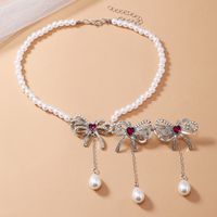 Luxurious Solid Color Alloy Plating Inlay Rhinestones Silver Plated Women's Jewelry Set main image 2