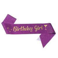Birthday Letter Glitter Cloth Party Costume Props 1 Piece sku image 38