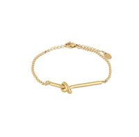 Simple Style Knot Titanium Steel Gold Plated Bracelets In Bulk main image 2
