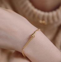 Einfacher Stil Knoten Titan Stahl Vergoldet Armbänder In Masse main image 3