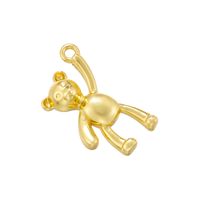 Elegant Cute Hip-hop Little Bear Copper 18k Gold Plated Charms In Bulk main image 3