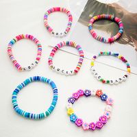 Ethnic Style Simple Style Letter Colorful Flower Beaded Soft Clay Wholesale Bracelets main image 3