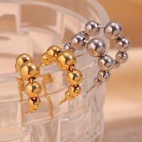 1 Pair Basic Classic Style Geometric Plating Stainless Steel 18k Gold Plated Earrings main image 3